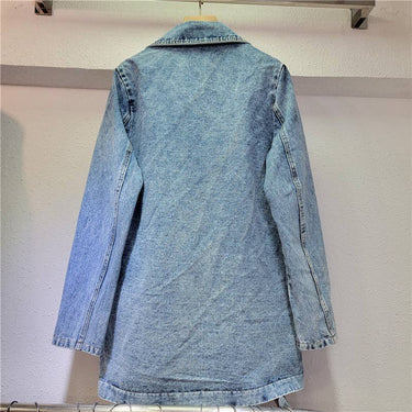 Artistic Sequin Denim Blazer - Spring Chic